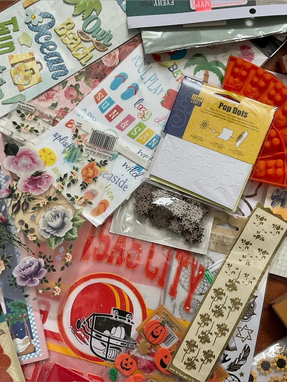 Huge 4+ Pound Craft Lot Scrapbooking Stickers New And Used Art Hobby Paper